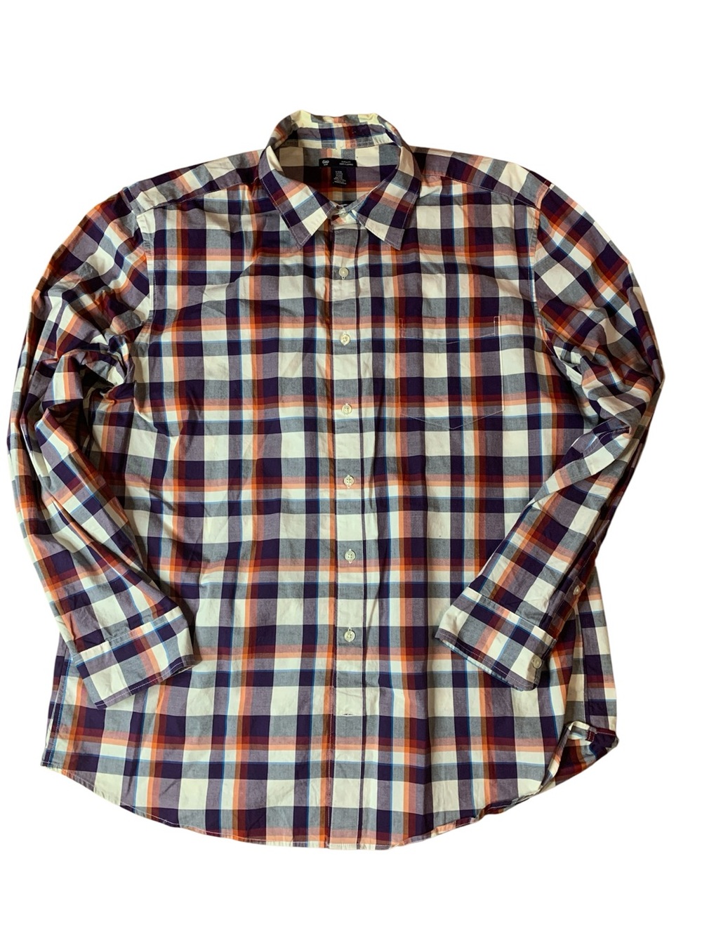 Gap Classic Fit Plaid Button-Down Shirt – Men’s XXL